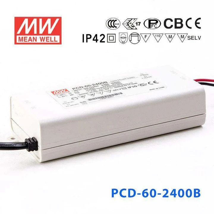 Nguồn Meanwell PCD-60 - LED Driver sử dụng cho Đèn chiếu sáng trong nhà