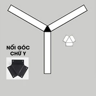 Đèn LED Thả Trần Văn Phòng - Ghép nối thanh chữ I, L, Y, O, V, Z, H, M, U