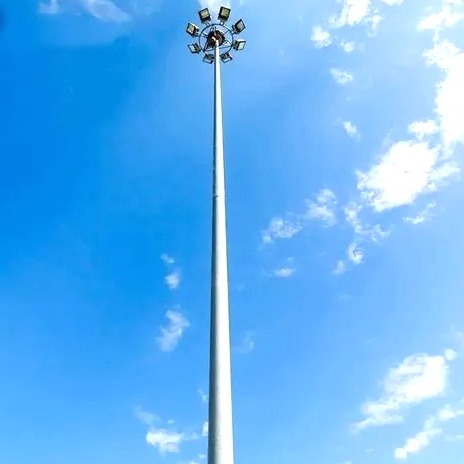 Cột Đèn Pha Nâng Hạ Cho Sân Vận Động – Giải Pháp Chiếu Sáng hiện đại từ ZALAA Lighting