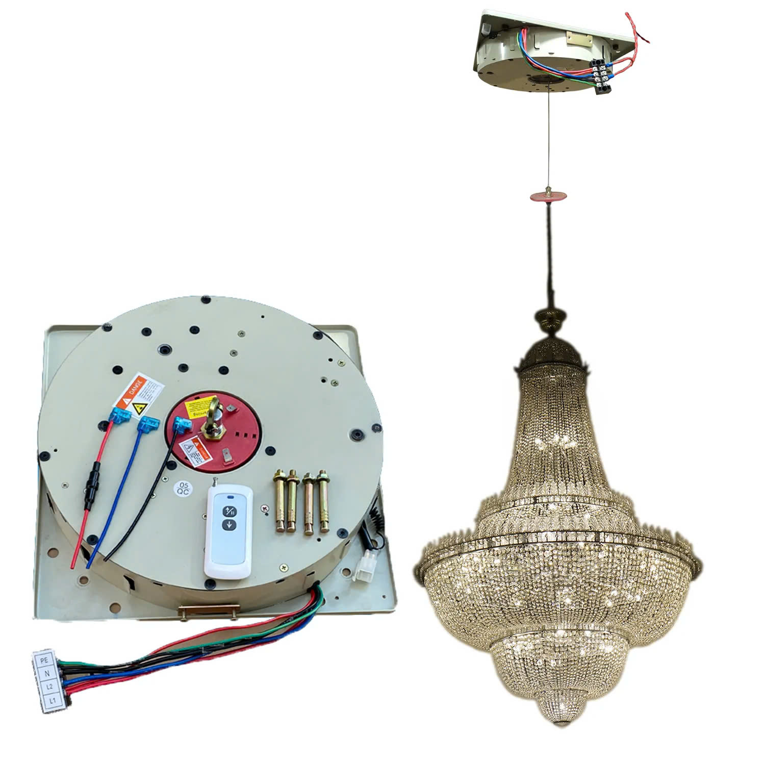 Remote Lighting Lifter Cho Nhà Thông Minh – Giải Pháp Nâng Hạ Đèn Chiếu Sáng từ ZALAA