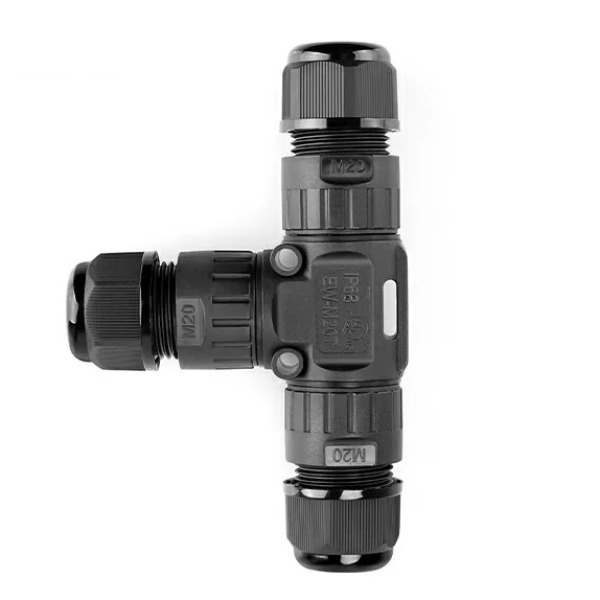 Đầu Nối Điện Chữ T Chia 3 Cổng M20T-3P Chống nước, Ngoài trời IP68 - Linh kiện đèn led Zalaa