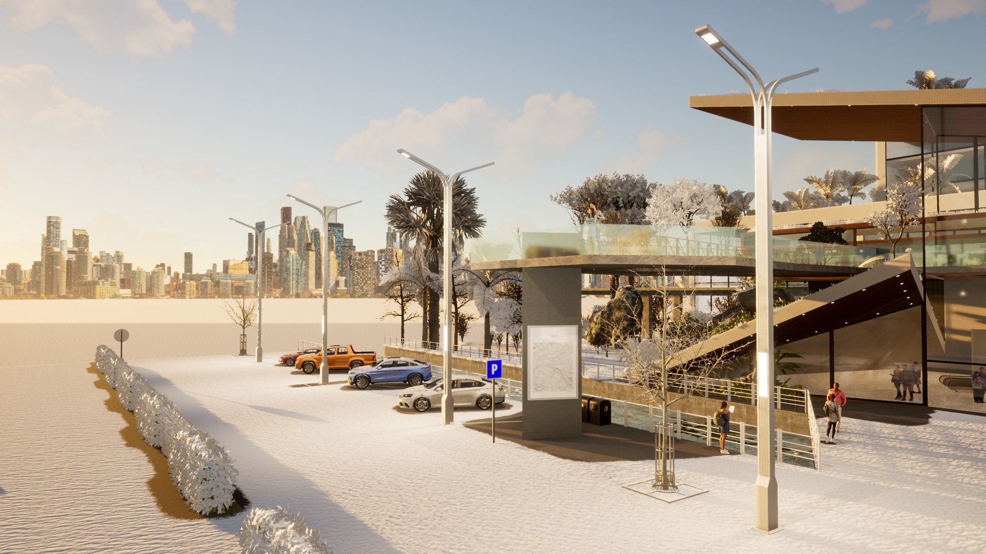 Trụ 2 Đèn Đường Cao 11M Hiện Đại Kiểu Mới ZALAA Msp ZCD-QN1-H11-200W*2