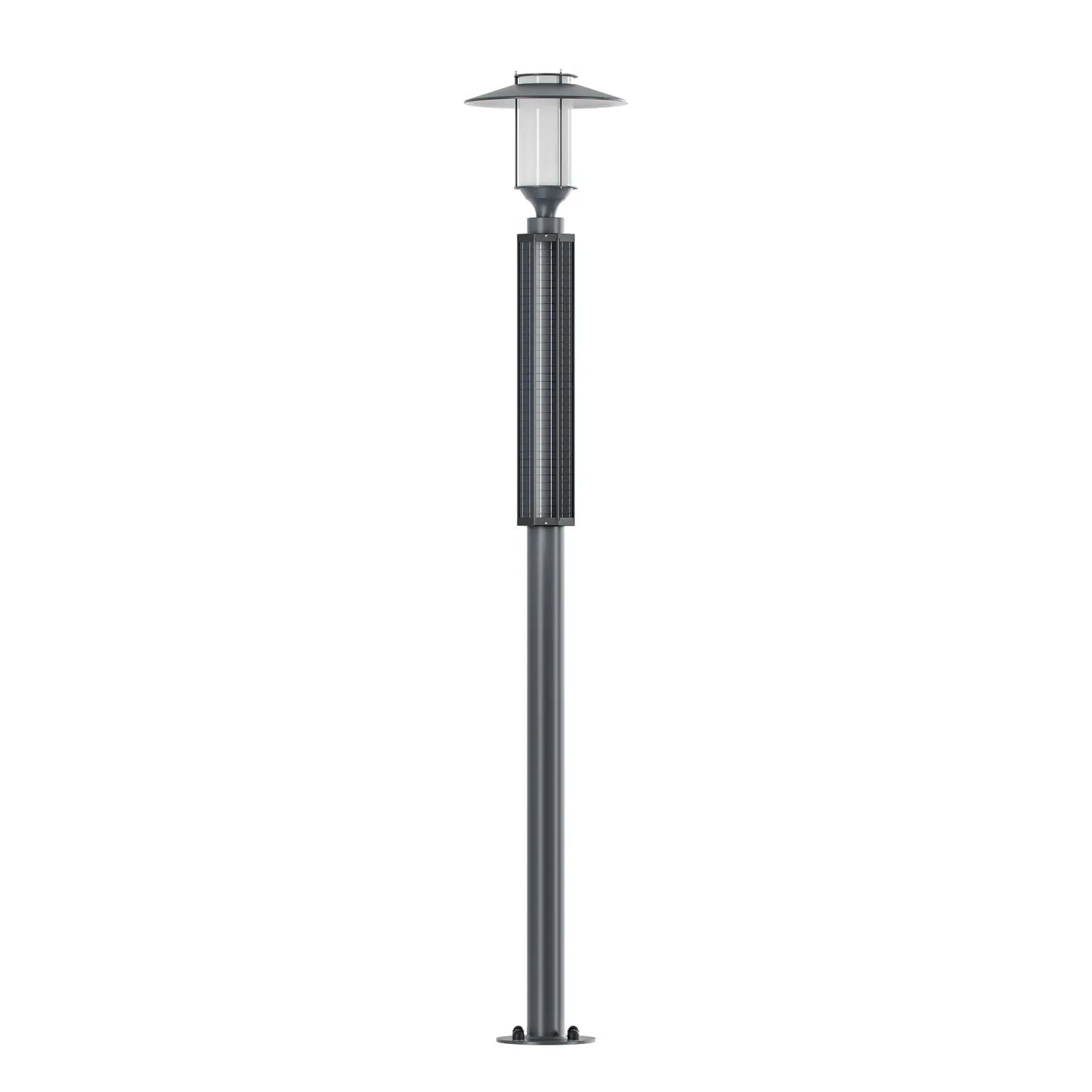 Trụ Cột Đầu Đèn Sân Vườn Jupiter Năng Lượng Mặt Trời Tấm Pin Dọc Vertical ZSR-2025 Smart City