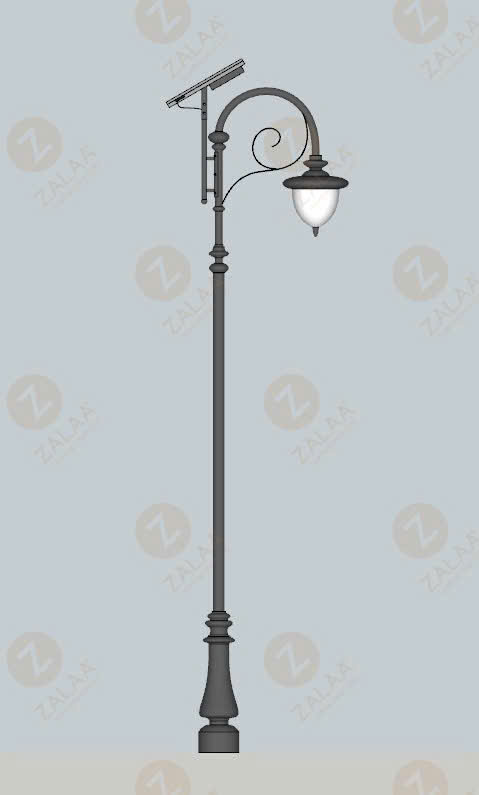 Trụ Cột Đèn Cảnh Quan Solar Landscape Cổ điển Europe ZSLLP H5M 60W - ZALAA OEM