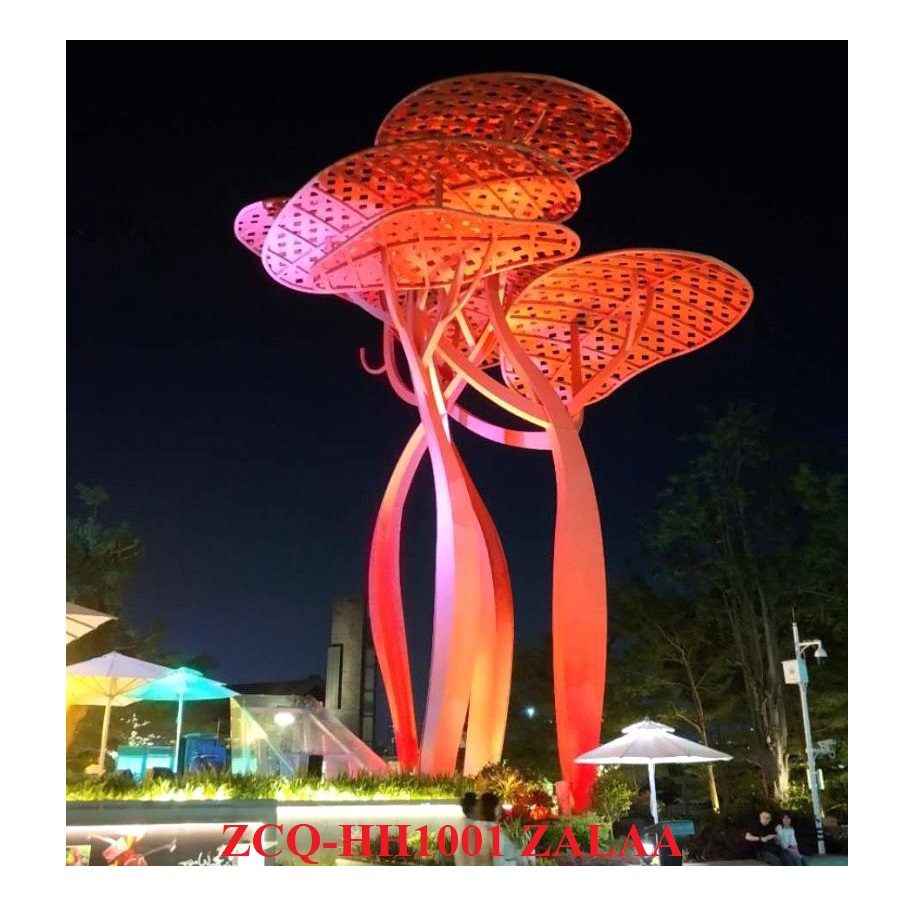 Trụ Cột Đèn Cảnh Quan Trung Tâm Quảng Trường cao 8m-12m ZCQ-HH1001 ZALAA Fortune Tree Series