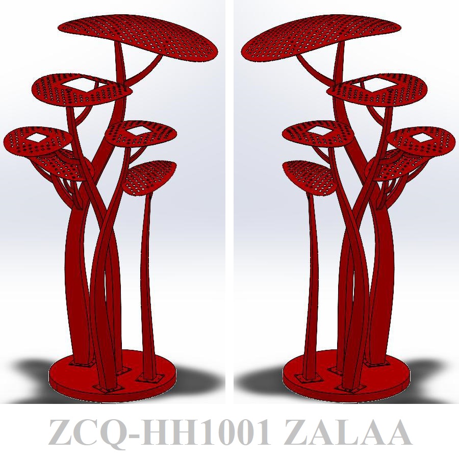 Trụ Cột Đèn Cảnh Quan Trung Tâm Quảng Trường cao 8m-12m ZCQ-HH1001 ZALAA Fortune Tree Series