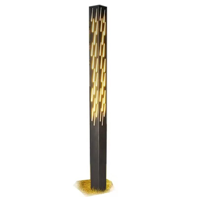 Trụ Cột Đèn LED Thanh Vuông CNC Giọt Nước Trang trí và Chiếu sáng Cảnh quan Sân vườn, Công Viên - LED Art Lights