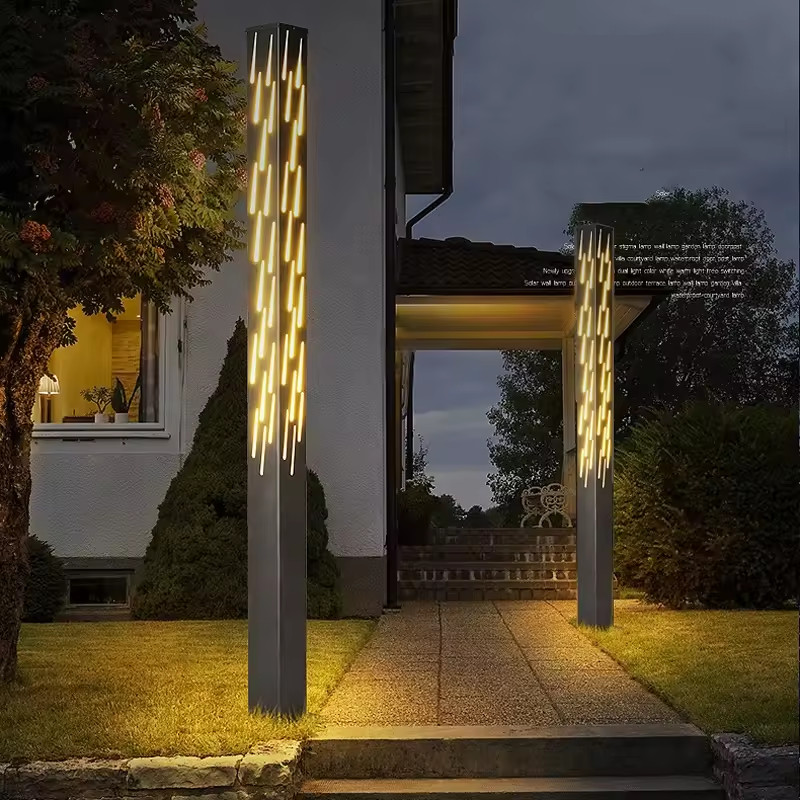 Trụ Cột Đèn LED Thanh Vuông CNC Giọt Nước Trang trí và Chiếu sáng Cảnh quan Sân vườn, Công Viên - LED Art Lights