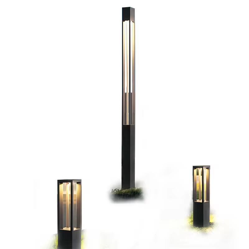 Trụ Cột Đèn LED Vuông 4 Thanh Dài Cao Từ 2,5m, 3,5m, 4m Trang Chiếu sáng Cảnh quan Sân vườn, Home Stay