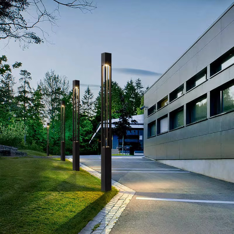 Trụ Cột Đèn LED Vuông 4 Thanh Dài Cao Từ 2,5m, 3,5m, 4m Trang Chiếu sáng Cảnh quan Sân vườn, Home Stay