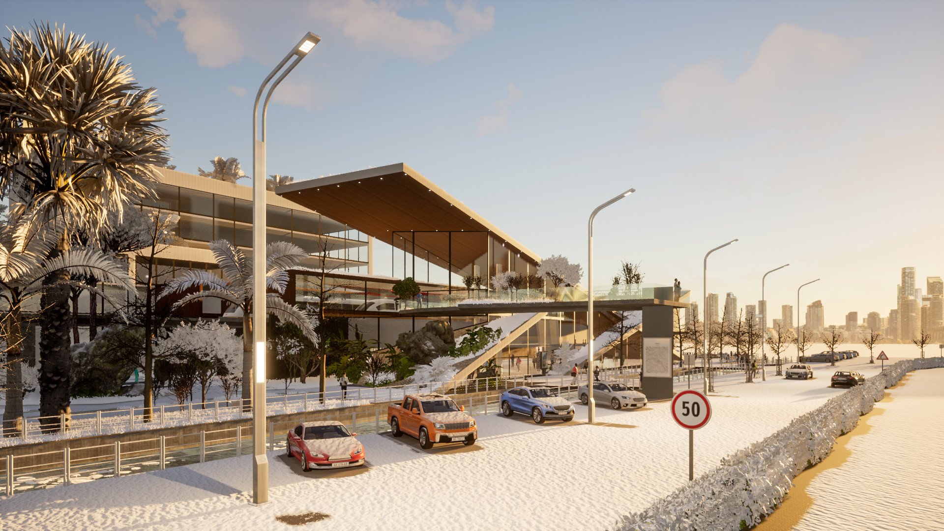 Trụ Đèn Đường Cao 11M Hiện Đại Kiểu Mới ZALAA Msp ZCD-QN1-H11-200W*1