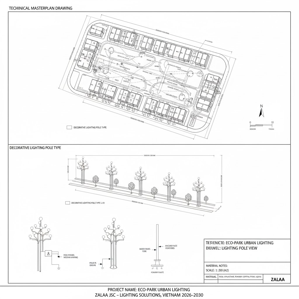 Trụ Đèn Nghệ Thuật 19 Bóng Cầu PE, PMMA, D200, D300, D400 LED Bulb E27 | ZCV-ART006 ZALAA