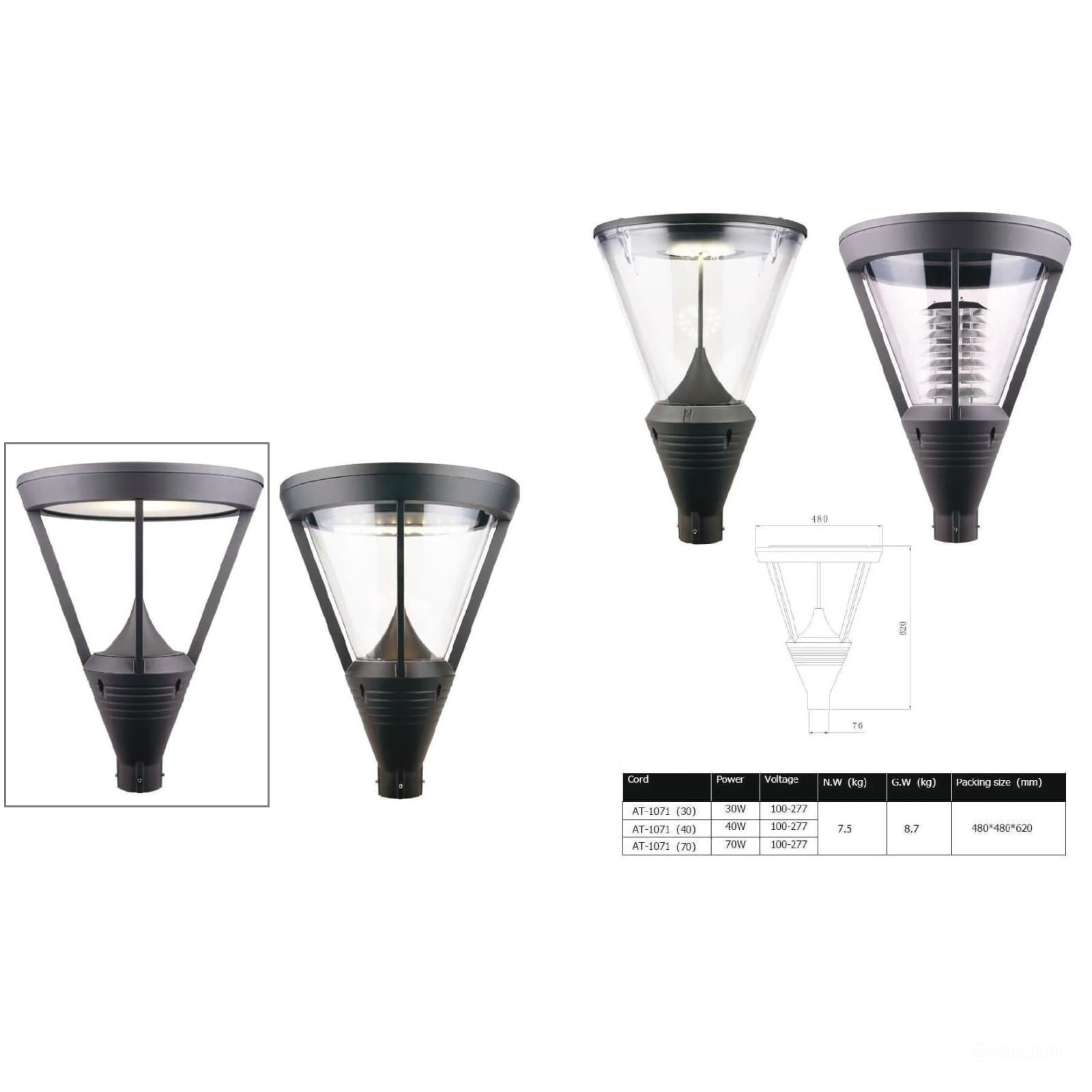 Trụ Đèn Sân Vườn cao 3.2M ZAT-1071 ZALAA