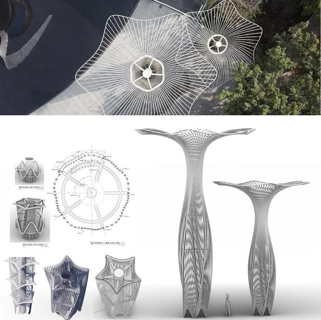 Trụ Đèn Tháp Tinh Thần Spiritual Fortress ZCQ-HH1020 ZALAA Chiếu Sáng Cảnh Quan