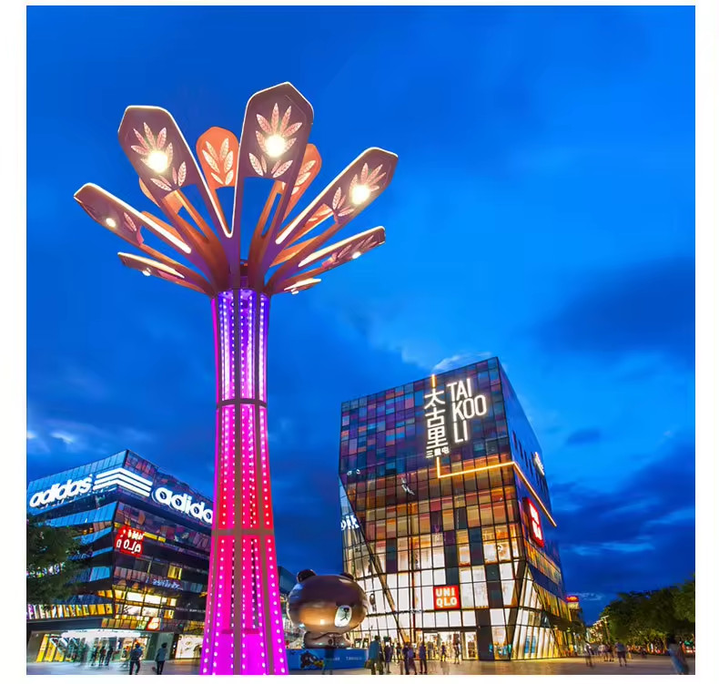 Trụ Đèn Trang Trí Rgb ZALAA Chiếu Sáng Cho Dự Án Công Viên Ánh Sáng Kiểu Hoa Ly - LED Tree Lights