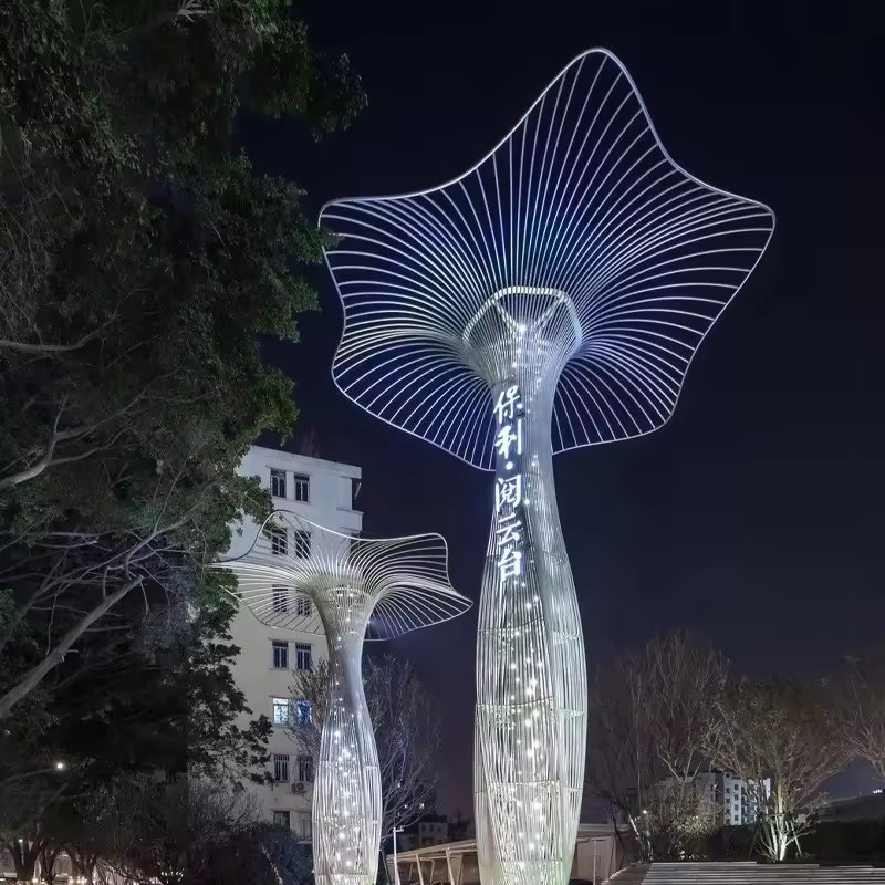 Trụ Đèn ZALAA Mô Hình Lọ Cắm Hoa Khổng Lồ RGB đổi màu chiếu sáng khu trung tâm, công viên - LED Motif Light