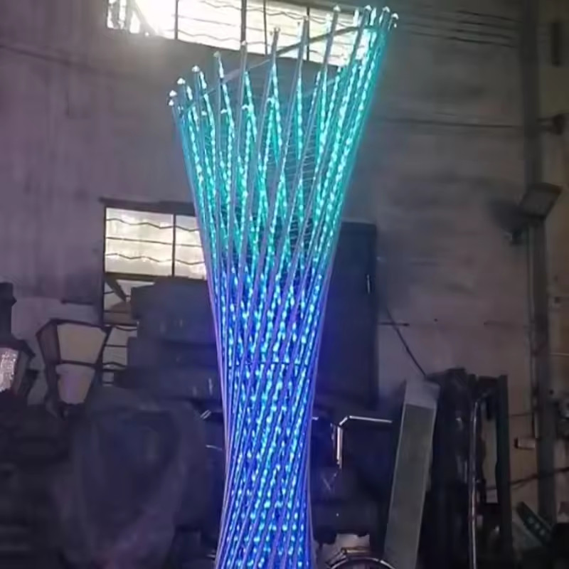 Trụ Đèn ZALAA Mô Hình Lọ Cắm Hoa Khổng Lồ RGB đổi màu chiếu sáng khu trung tâm, công viên - LED Motif Light