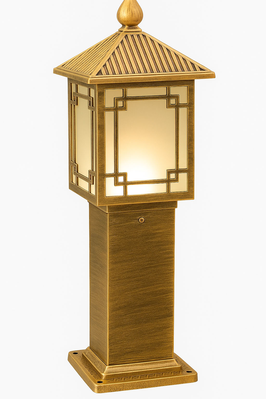 Trụ đèn nấm sân vườn vuông nhôm cổ điển D200×H600mm – ZALAA