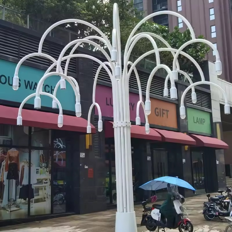 Chùm Cột Đèn ZALAA Kiểu Dáng Cây nhiều cành Đẹp Lạ Giải Pháp Chiếu Sáng Nghệ Thuật cho sân vườn Khu đô thị, Công Viên