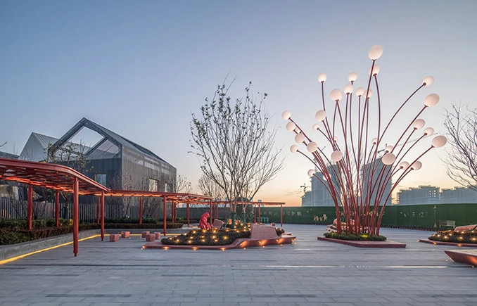 Chùm Cột Đèn ZALAA Trang Trí Chiếu Sáng Nghệ Thuật Địa Điểm Checkin, Công viên sân vườn, Khu đô thị mới