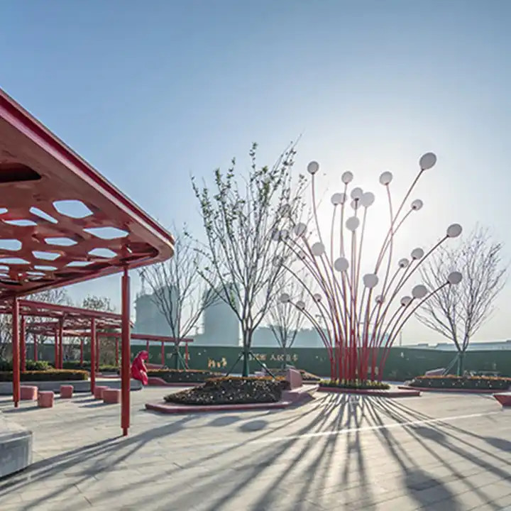 Chùm Cột Đèn ZALAA Trang Trí Chiếu Sáng Nghệ Thuật Địa Điểm Checkin, Công viên sân vườn, Khu đô thị mới