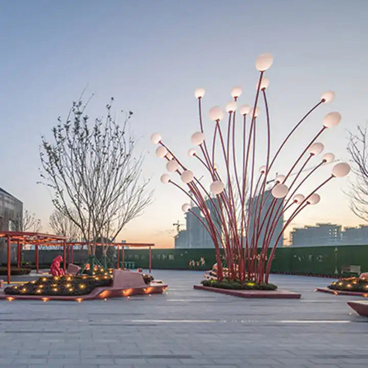 Chùm Cột Đèn ZALAA Trang Trí Chiếu Sáng Nghệ Thuật Địa Điểm Checkin, Công viên sân vườn, Khu đô thị mới