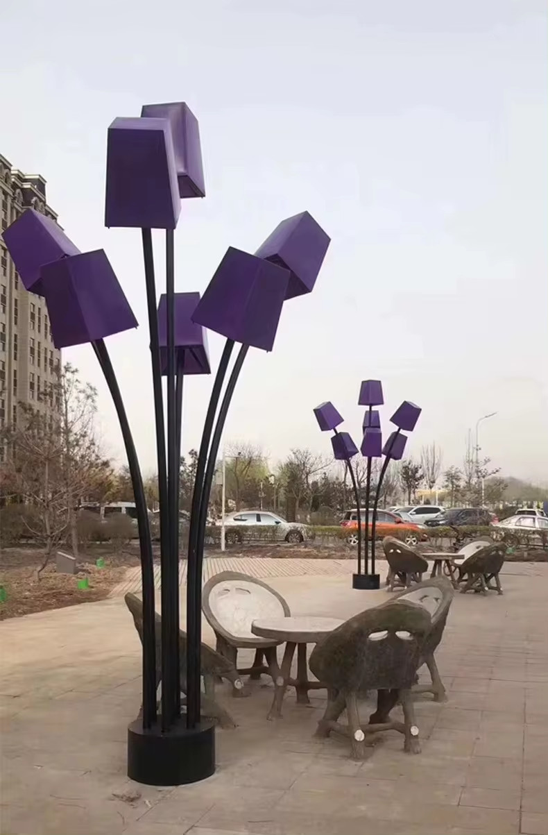 Chùm Nhiều Cột Đèn ZALAA Đẹp Lạ Giải Pháp Chiếu Sáng Nghệ Thuật cho sân vườn Khu đô thị, Công Viên