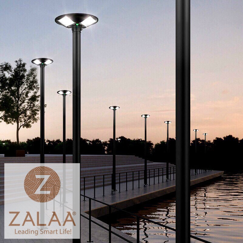 Đèn năng lượng mặt trời sân vườn ánh sáng vàng ZSUFO-150 Zalaa, công suất 150W