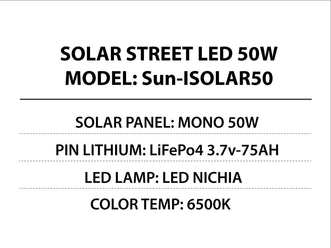 Bộ đèn led NLMT 50w liền thể cho dự án