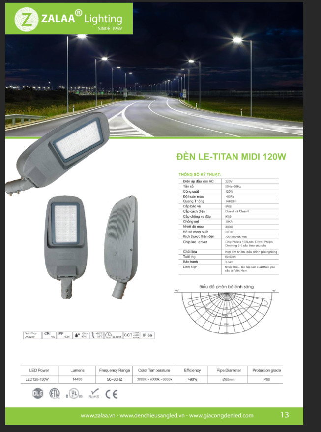 ĐÈN LED-TITAN MIDI 120W - Sản xuất theo đơn đặt hàng