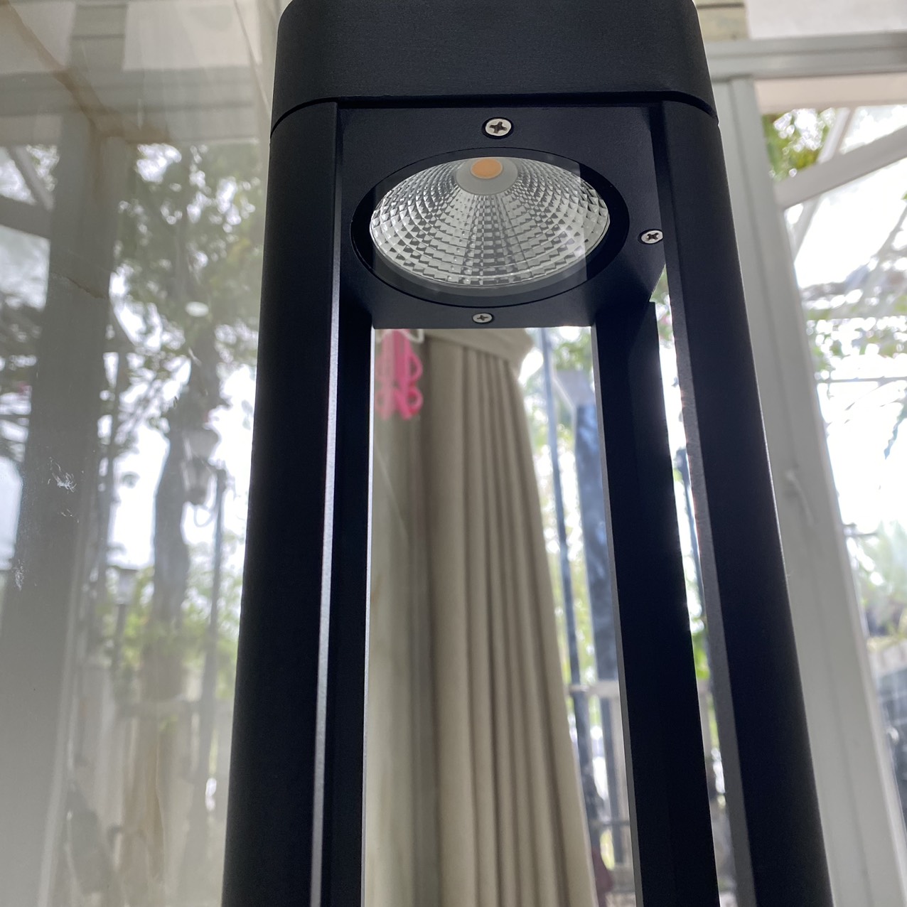 Đèn Trụ Nấm Sân Vườn Vuông 4 Tay Cao H600mm, D115x115mm, LED 10W