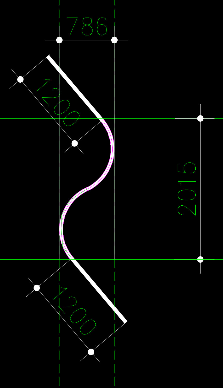 Đèn LED Trang Trí Showroom Văn Phòng Thả Trần Hình Chữ S Đẹp Lạ ZALAA Kích thước 2015x786mm