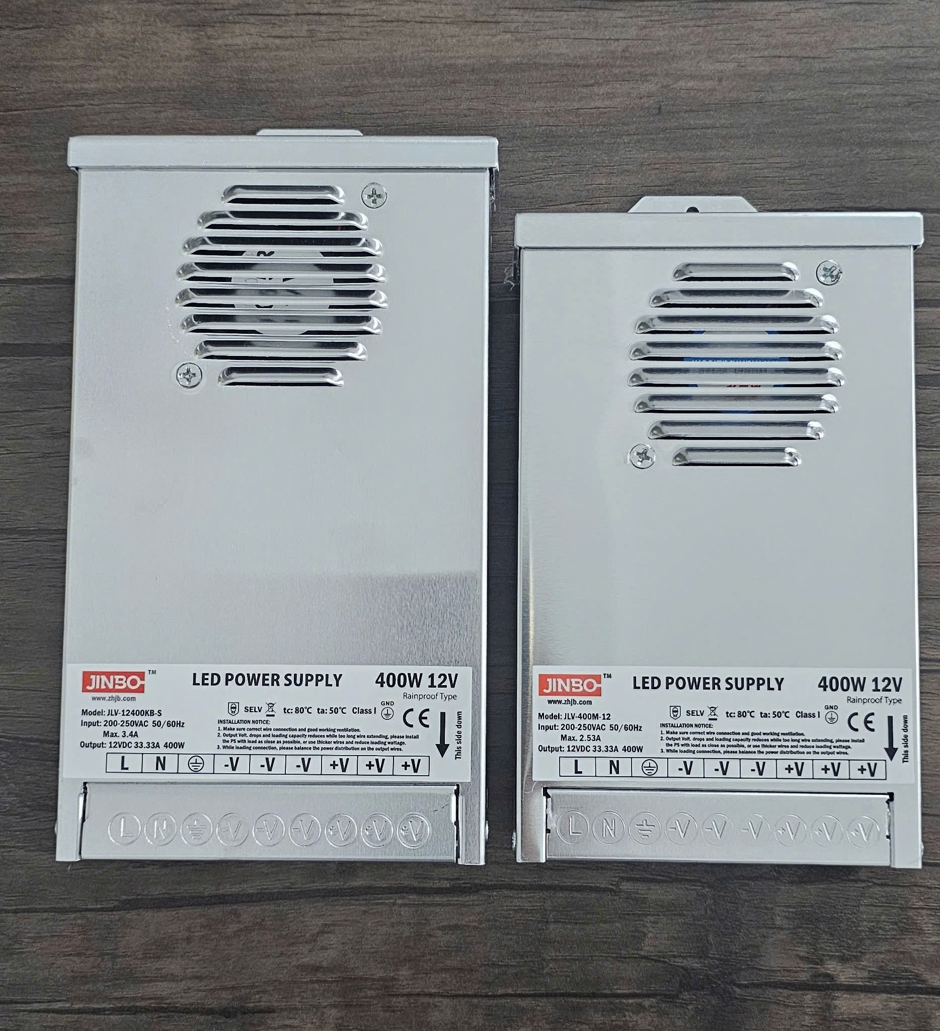 Bộ nguồn đèn LED dây ngoài trời Jinbo 12V 400W, 33A – Chống nước, bền bỉ