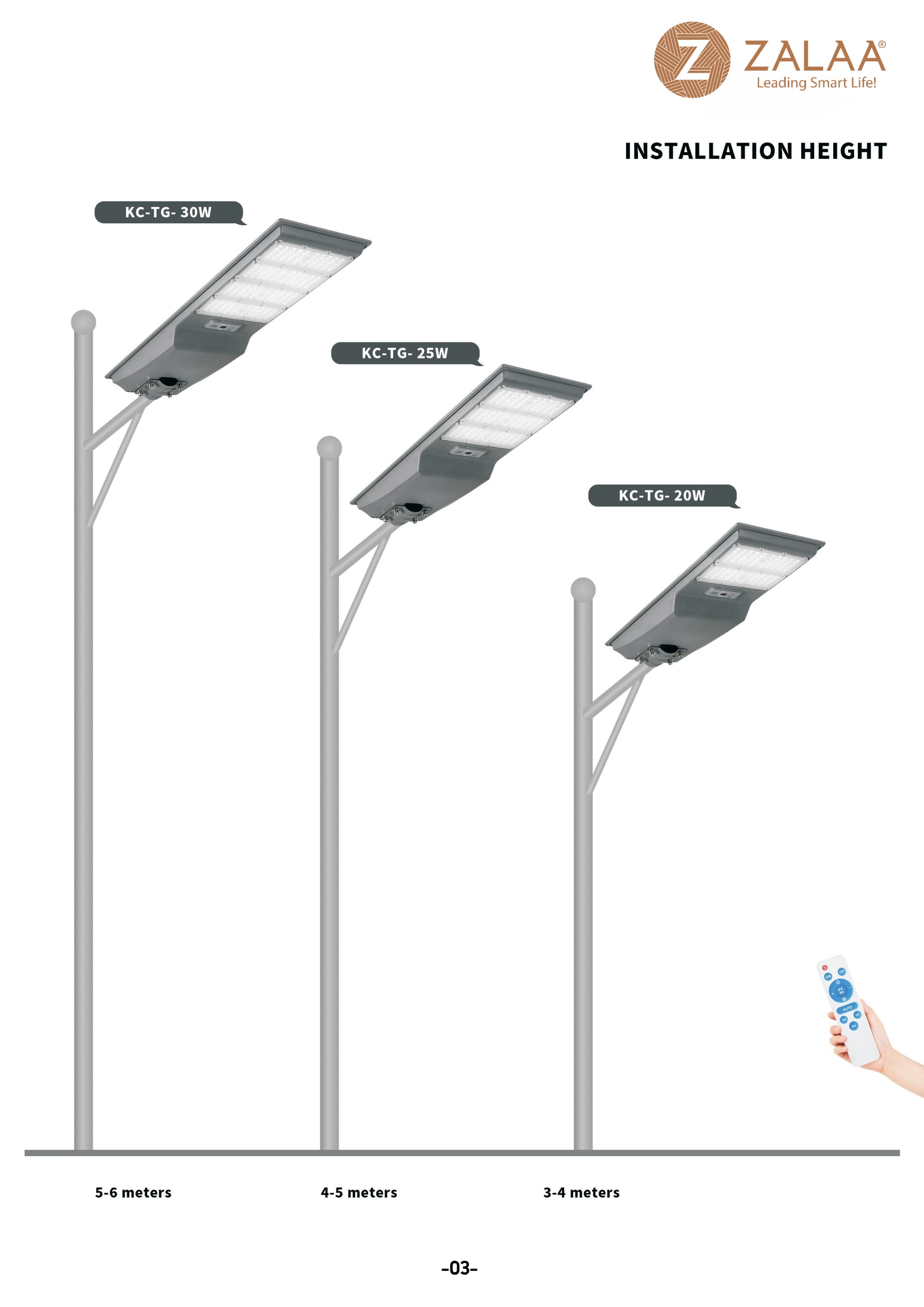 Đèn Solar NLMT Liền Thể ZKC-TH 70W All in One | ZALAA Solar Street Light