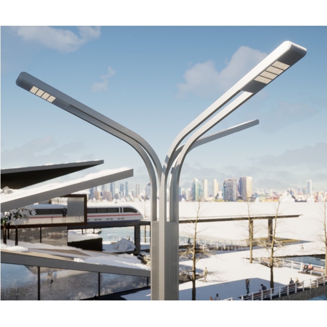 Cột Điện Thép ZALAA Cao 11M, Mạ Kẽm Nhúng Nóng Kiểu Mới Hiện Đại ZCD-H11-2023