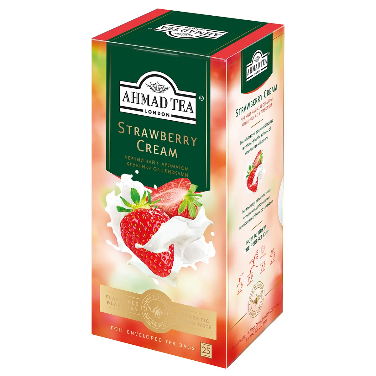 Trà đen hương dâu kem & vani - Ahmad Strawberry Cream