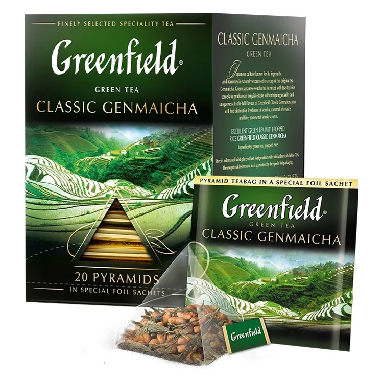 Trà xanh hương gạo rang - Greenfield Classic Genmaicha