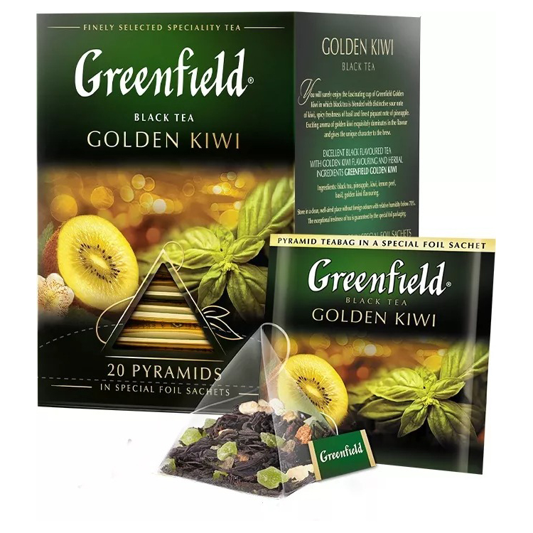 Trà đen hương kiwi - Greenfield Golden Kiwi