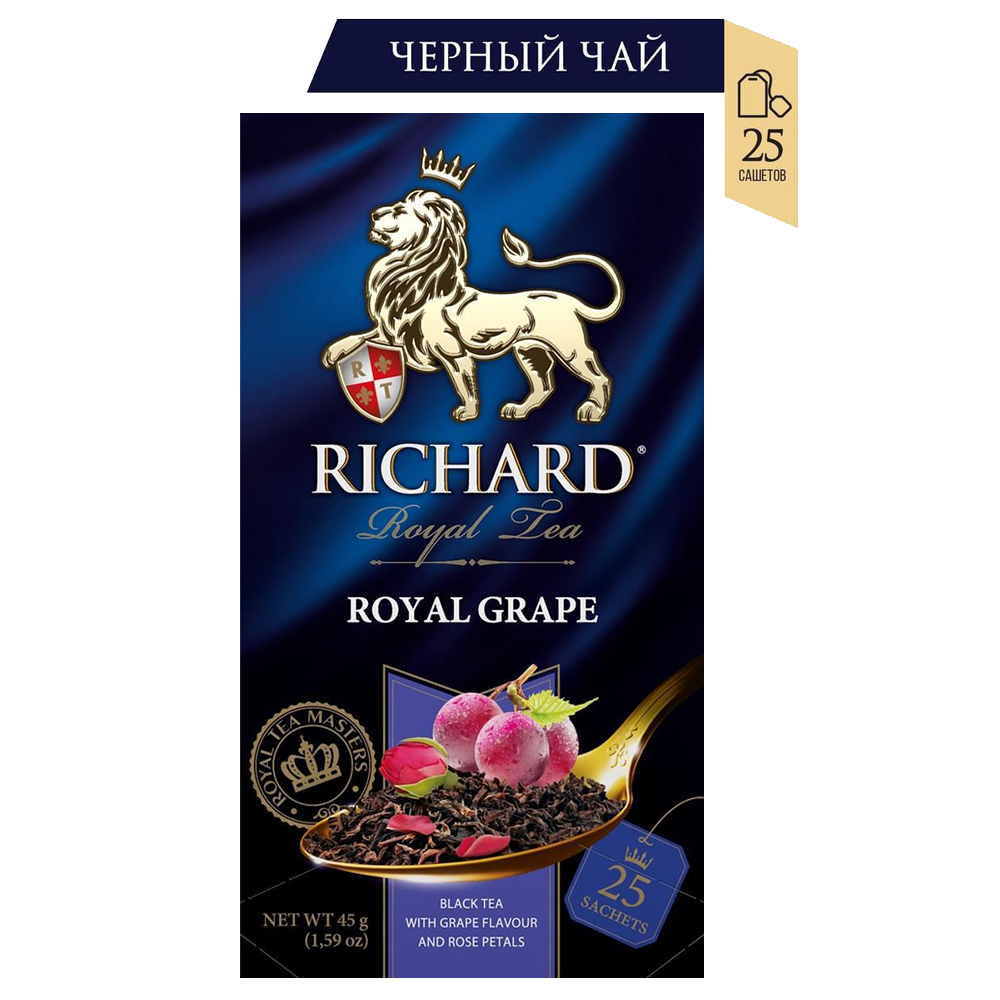 Trà đen hương nho & cánh hoa hồng - Richard Royal Grape