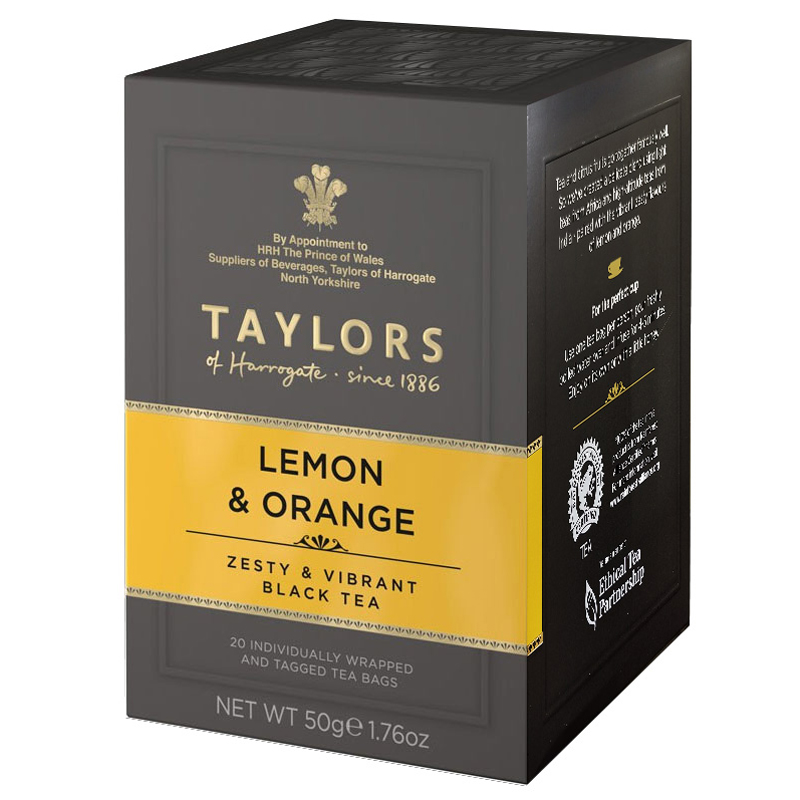 Trà đen hương chanh & cam - Taylors of Harrogate Lemon & Orange