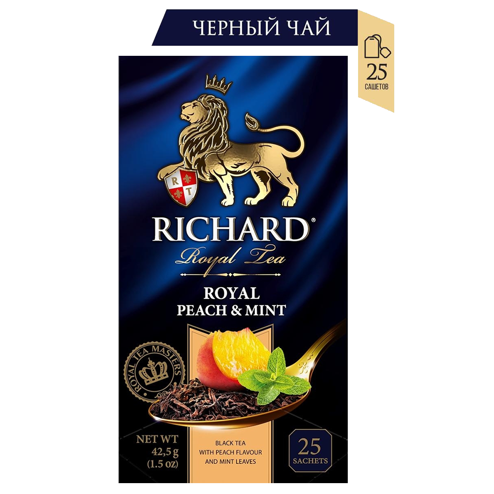 Trà đen hương đào & bạc hà - Richard Royal Peach & Mint