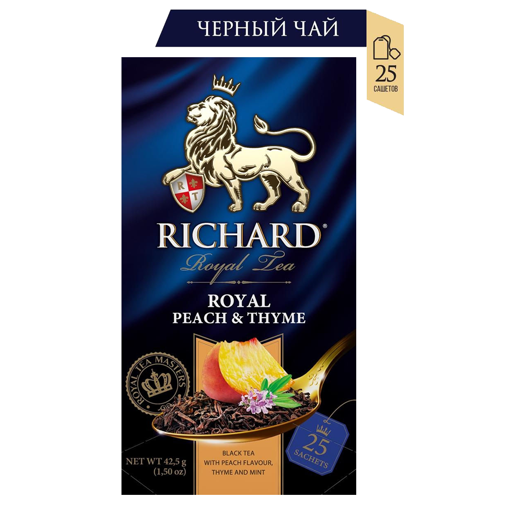 Trà đen hương đào & húng tây - Richard Royal Peach & Thyme