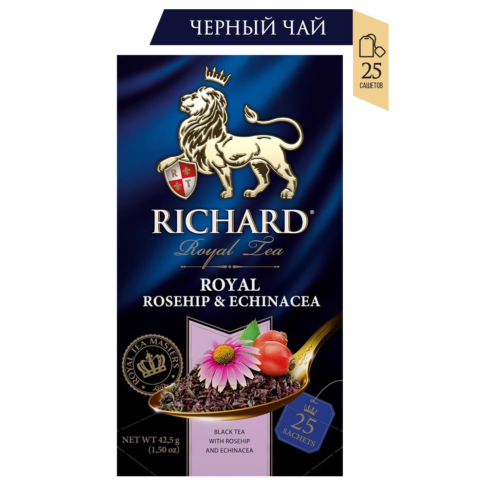 Trà đen hương tầm xuân & hoa cúc tím - Richard Royal Rosehip & Echinacea