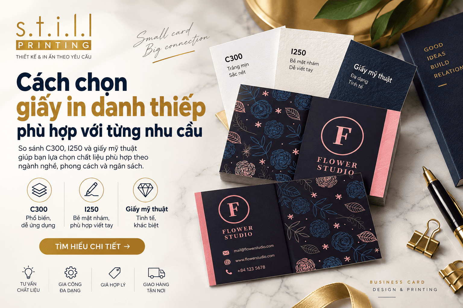 Cách chọn giấy in danh thiếp phù hợp với từng nhu cầu