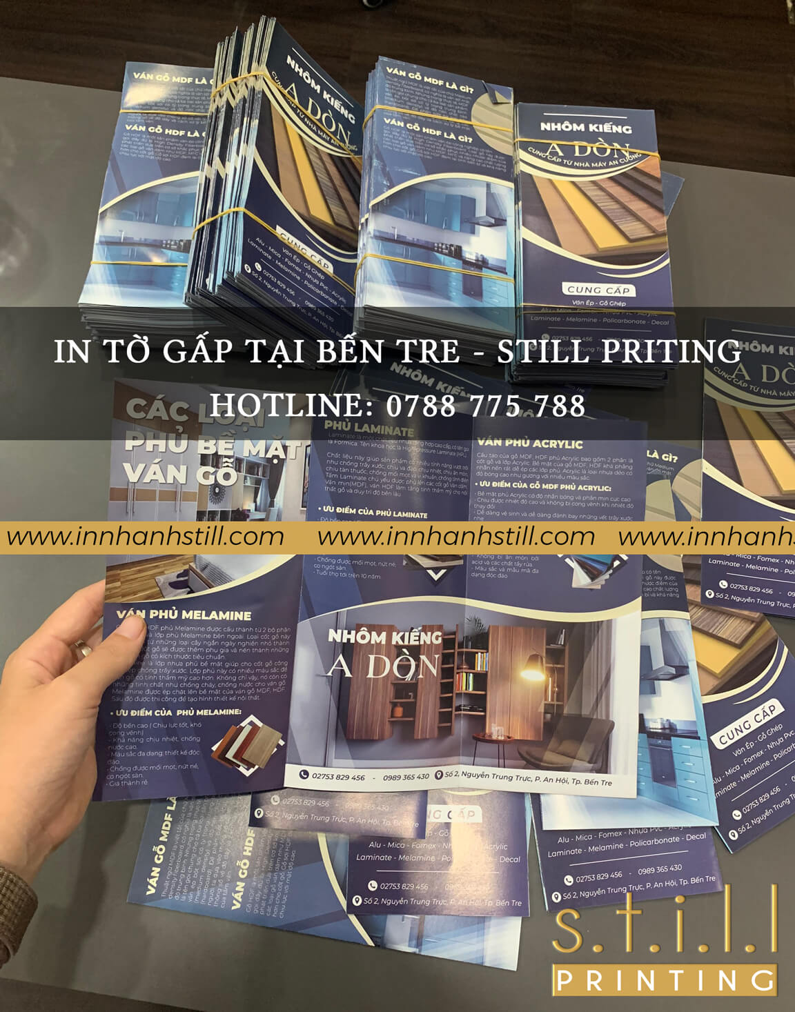 In Tờ Gấp 3 Size A4 Cho Cơ Sở Nhôm Kiếng A Dòn Bến Tre