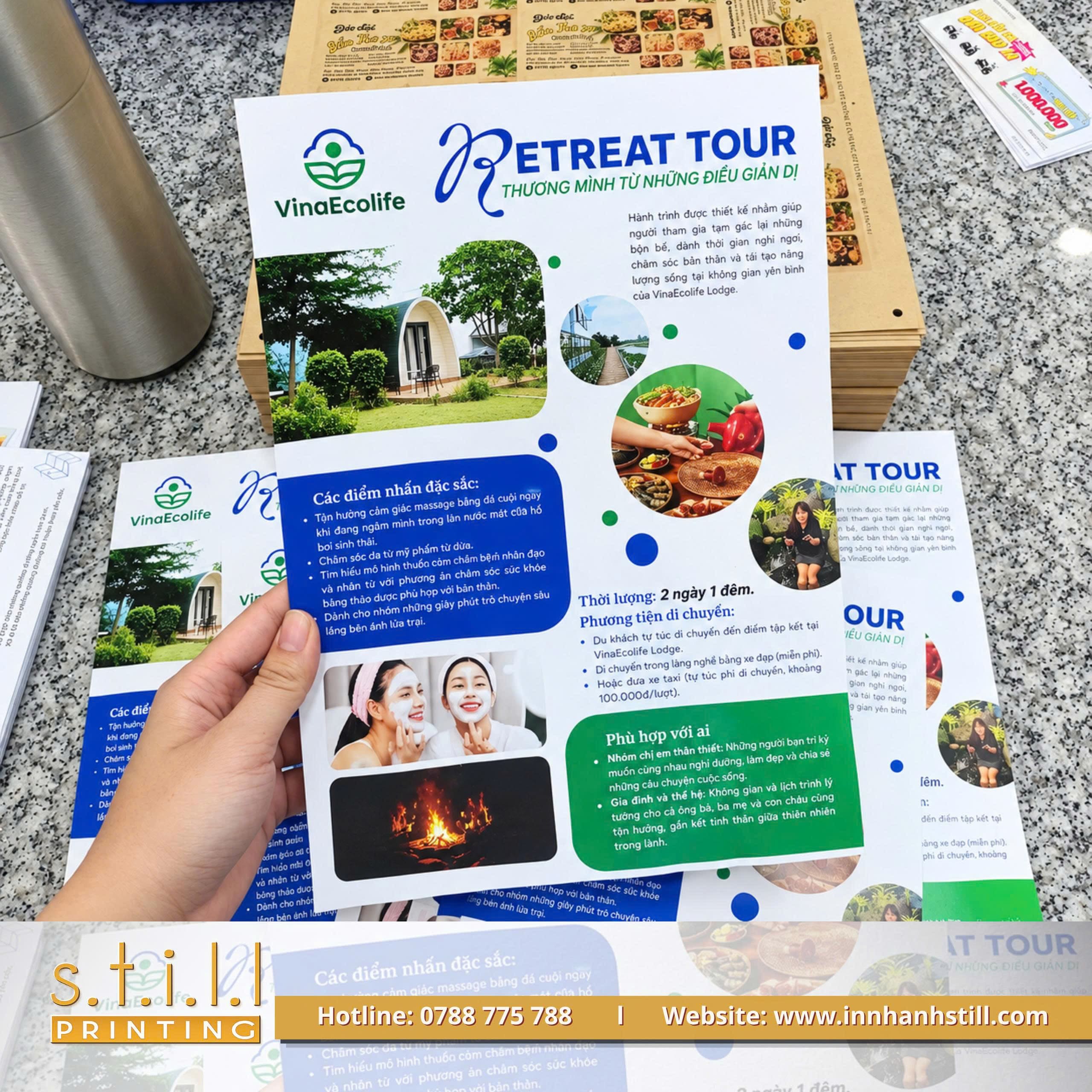 In tờ rơi A5 quảng bá dịch vụ du lịch tại Bến Tre