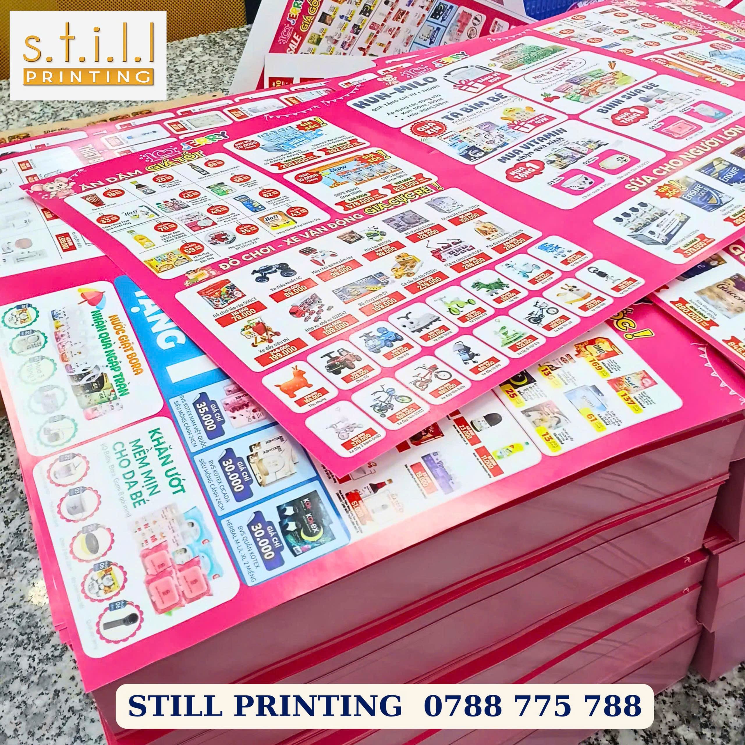 In tờ rơi A3 cửa hàng bán lẻ tại Still Printing Bến Tre - Mẫu Tờ Rơi Jerry