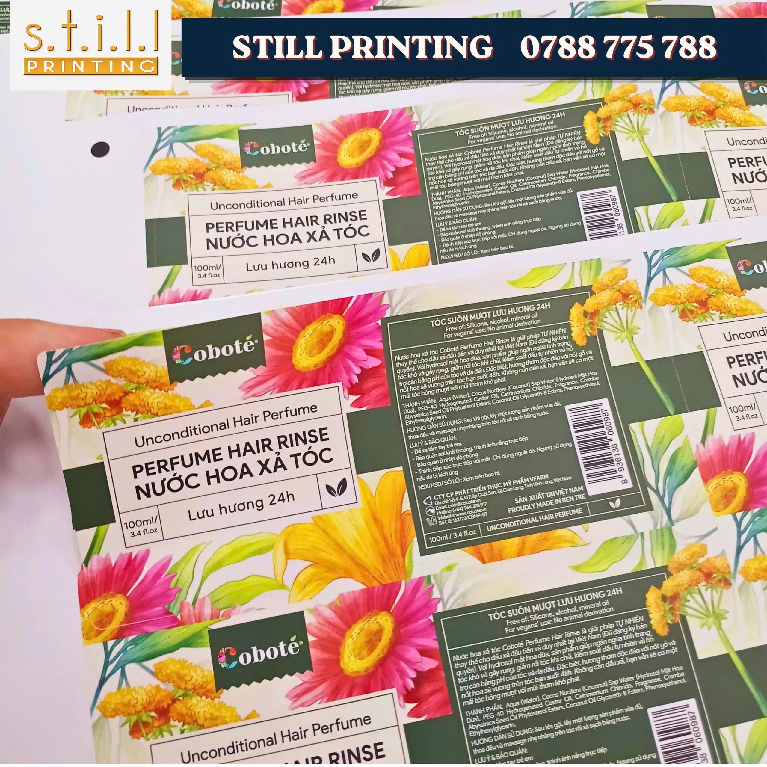 In Decal Nhựa Cán Màng Mờ Cho Mỹ Phẩm Tại Bến Tre