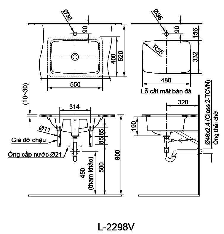 Hướng Dẫn Bạn Tự Lắp Đặt Chậu Bàn Đá Âm Bàn Tại Nhà Đúng Kỹ Thuật Đại Lý #1 Thiết Bị Vệ Sinh Inax