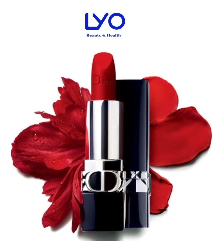 Son môi mini Dior 999 màu đỏ tươi 15g chính hãng unbox  PN88158